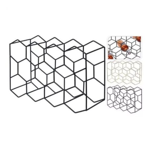 Hexagon fém bortartó 44 x 29 x 15 cm