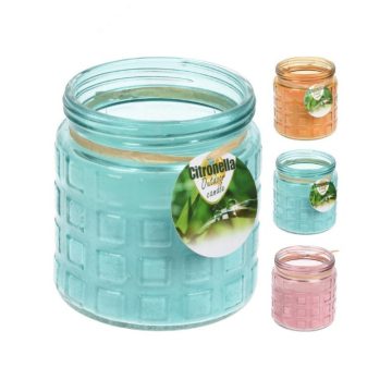 Citronella gyertya üvegcsében nagy méretű