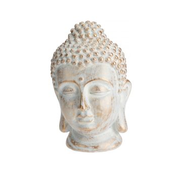 Java Champagne buddha fej szobor 23,5cm