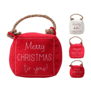 Christmas plüss ajtótámasz többféle mintával