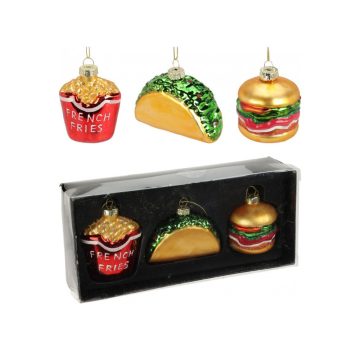 Street food 3 darabos karácsonyfadísz