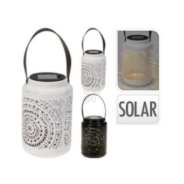 Wish szolár ledes lámpa fehér, fekete 20 cm