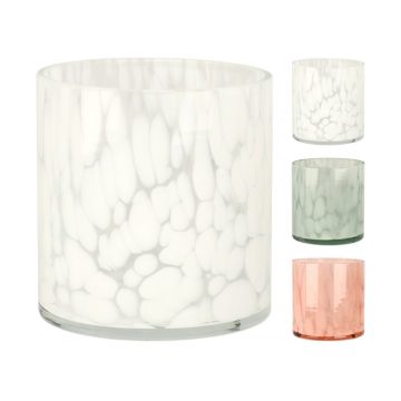 Nova márvány hatású üveg gyertyatartó 3 szinben
