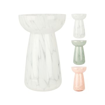 Nova 2 márvány hatású üveg váza 3 színben