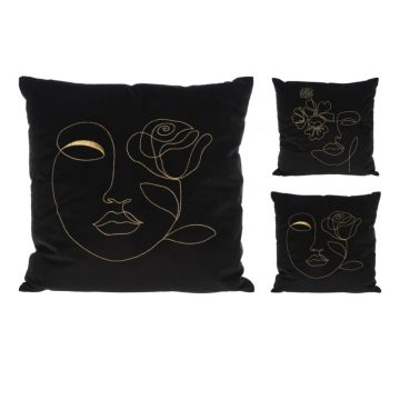 Pilo fekete-arany párna absztrakt mintával