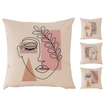 Pilo 2 bézs párna absztrakt mintával