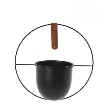 Oasis függő fém fekete kaspó 30cm