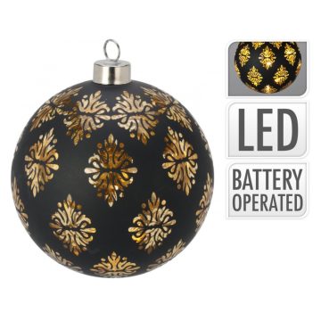 Merry világító karácsonyfadísz 12 cm