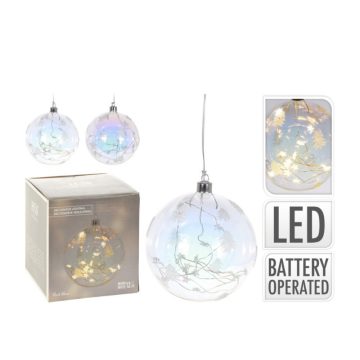   Bubble karácsonyi világítás 12 db fehér meleg LED izzóval 12cm