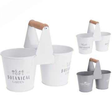   Vilma kétrészes kaspó fehér vagy szürke színben 23x11cm