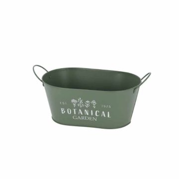 Vilma ovális kaspó zöld 16x26cm